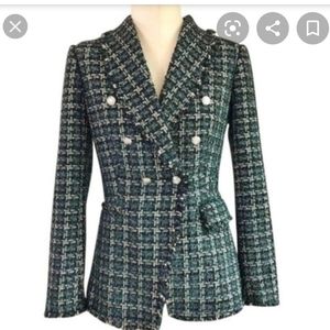 Rachel Roy Tweed Tartan Jacket